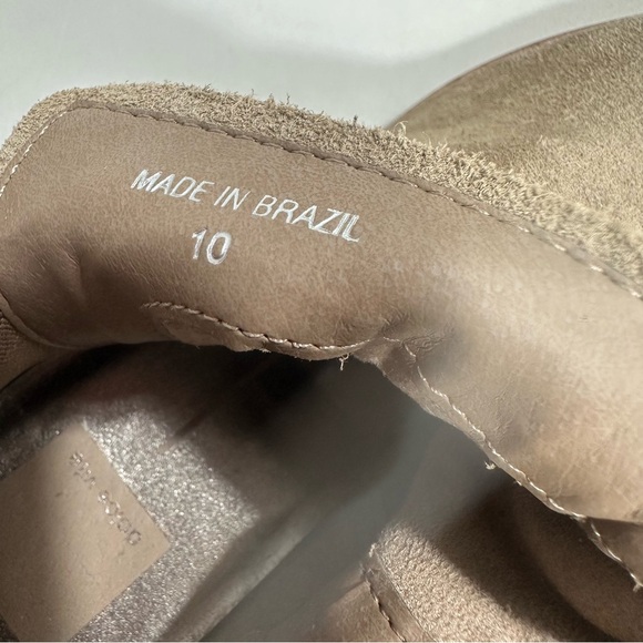 Dolce Vita Womens Sz 10 Boots Spade Tan Suede Block Heel Pull On Ankle Booties - Picture 9 of 12